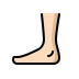 foot: light skin tone on OpenMoji