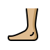 foot: medium-light skin tone on OpenMoji