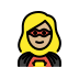 woman superhero: medium-light skin tone on OpenMoji