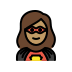 woman superhero: medium skin tone on OpenMoji