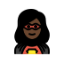 woman superhero: dark skin tone on OpenMoji