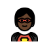 superhero: dark skin tone on OpenMoji