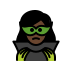 woman supervillain: dark skin tone on OpenMoji