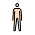 man standing: light skin tone on OpenMoji