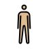person standing: medium-light skin tone on OpenMoji