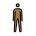man standing: medium-dark skin tone on OpenMoji