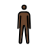person standing: dark skin tone on OpenMoji