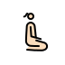 woman kneeling facing right: light skin tone on OpenMoji
