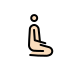 person kneeling facing right: light skin tone on OpenMoji