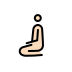 person kneeling: light skin tone on OpenMoji