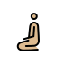 person kneeling: medium-light skin tone on OpenMoji