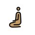 man kneeling: medium skin tone on OpenMoji