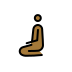 person kneeling: medium-dark skin tone on OpenMoji
