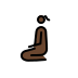 woman kneeling: dark skin tone on OpenMoji