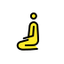 man kneeling on OpenMoji