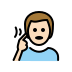 deaf man: light skin tone on OpenMoji