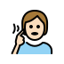 deaf person: light skin tone on OpenMoji