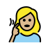 deaf woman: medium-light skin tone on OpenMoji
