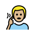 deaf man: medium-light skin tone on OpenMoji