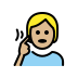 deaf person: medium-light skin tone on OpenMoji