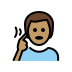 deaf man: medium skin tone on OpenMoji