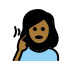 deaf woman: medium-dark skin tone on OpenMoji