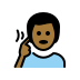 deaf man: medium-dark skin tone on OpenMoji