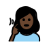 deaf woman: dark skin tone on OpenMoji