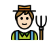farmer: light skin tone on OpenMoji