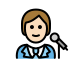 singer: light skin tone on OpenMoji