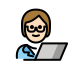 technologist: light skin tone on OpenMoji