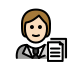 office worker: light skin tone on OpenMoji