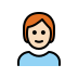 person: light skin tone, red hair on OpenMoji