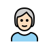 person: light skin tone, white hair on OpenMoji