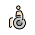 person in manual wheelchair: light skin tone on OpenMoji