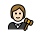 judge: light skin tone on OpenMoji