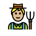 farmer: medium-light skin tone on OpenMoji
