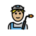 factory worker: medium-light skin tone on OpenMoji