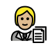 office worker: medium-light skin tone on OpenMoji