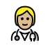health worker: medium-light skin tone on OpenMoji