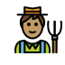 farmer: medium skin tone on OpenMoji