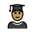 student: medium skin tone on OpenMoji