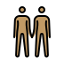 people holding hands: medium skin tone on OpenMoji