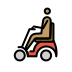 person in motorized wheelchair: medium skin tone on OpenMoji