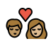 kiss: person, person, medium skin tone, medium-light skin tone on OpenMoji