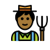 Bauer/Bäuerin: mitteldunkle Hautfarbe on OpenMoji
