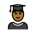 student: medium-dark skin tone on OpenMoji