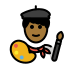 artist: medium-dark skin tone on OpenMoji