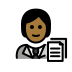 office worker: medium-dark skin tone on OpenMoji