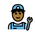 mechanic: medium-dark skin tone on OpenMoji